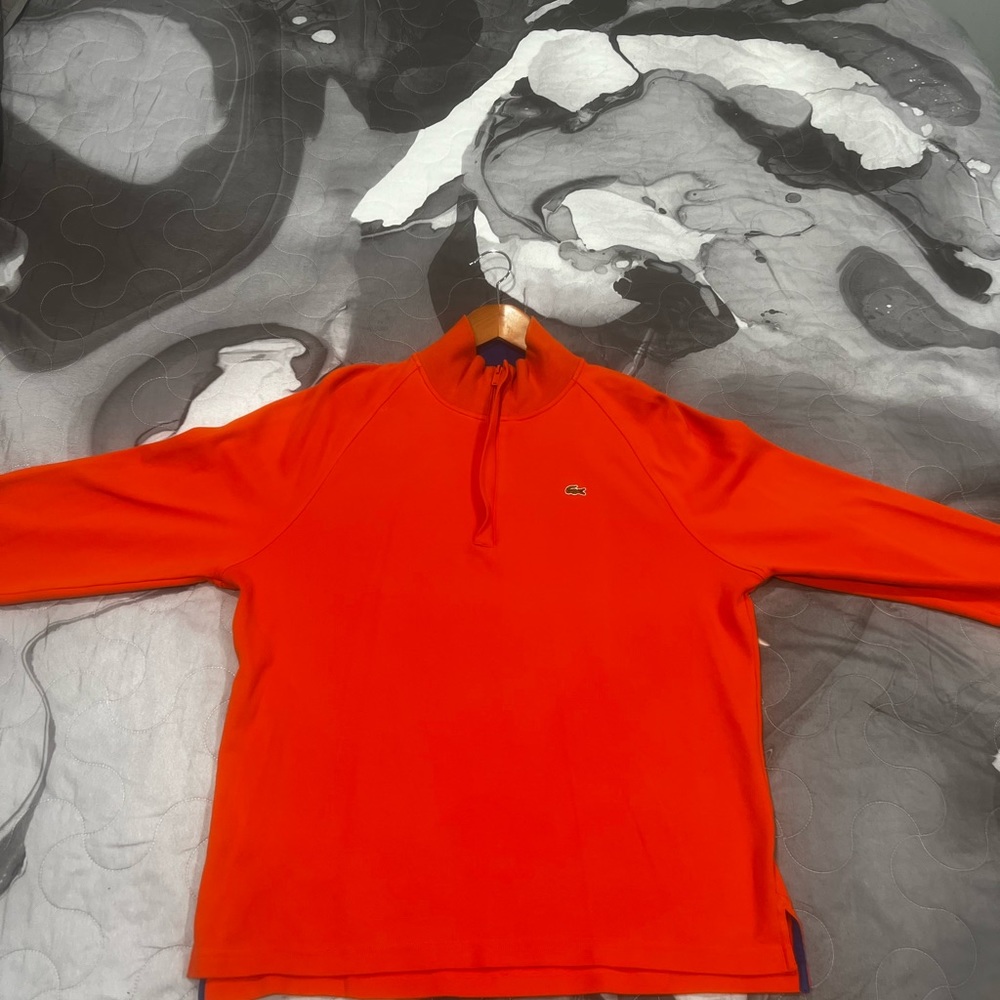 Orange Sport Fleece Zip up Sweater